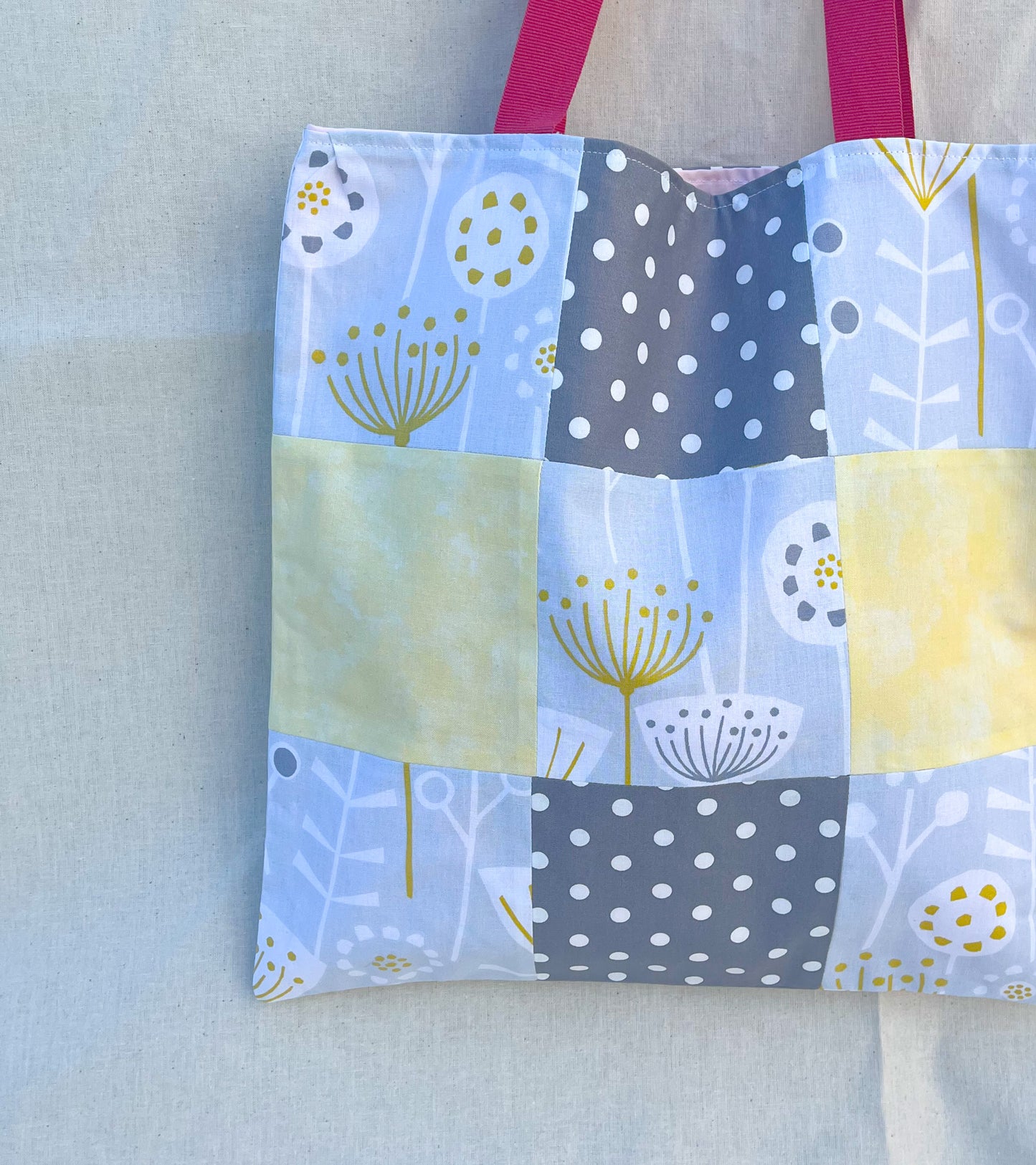 Light Patchwork Tote Bags / Yellow
