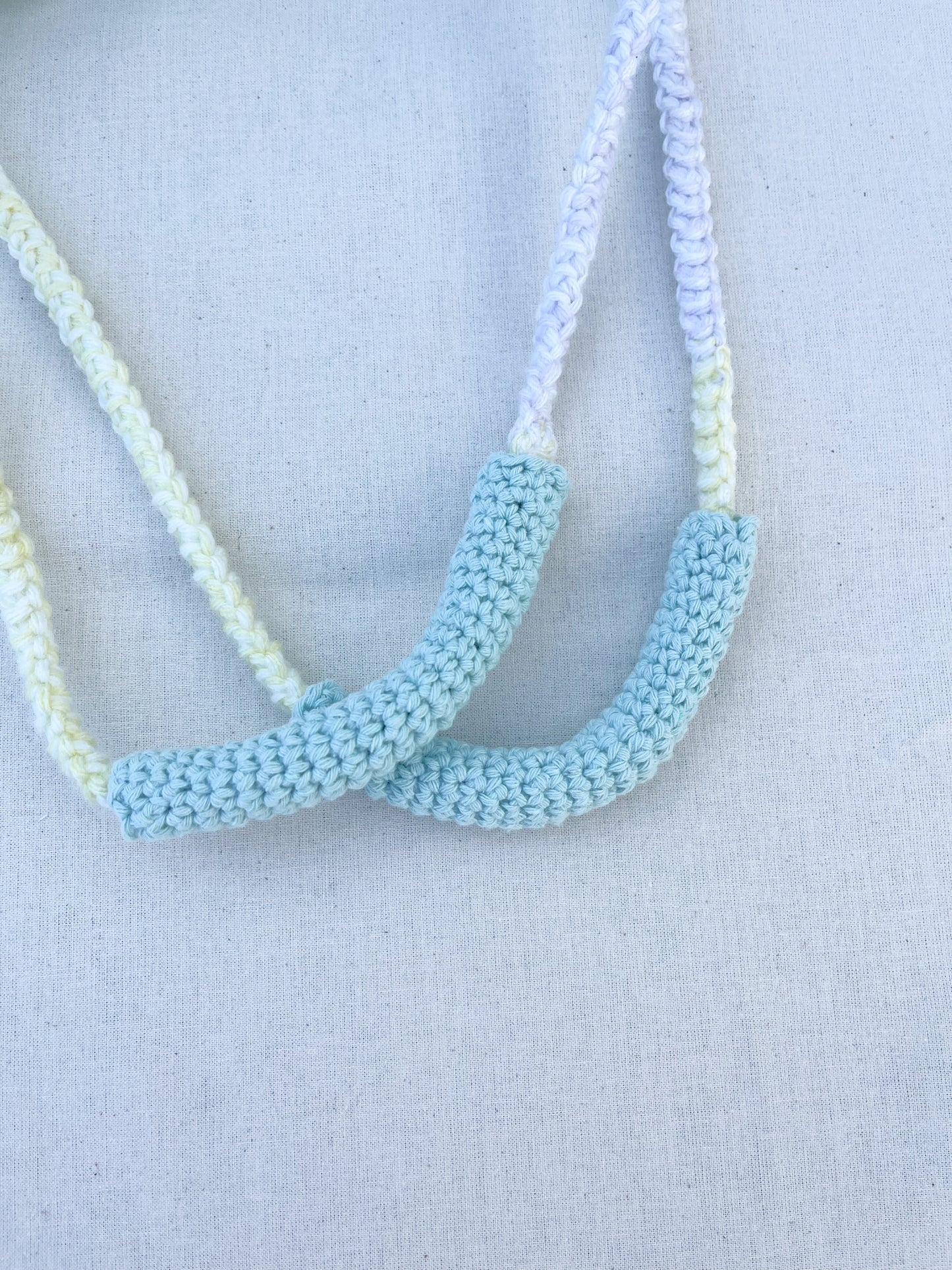 Multicolor Crochet Shoulder Bag / Green