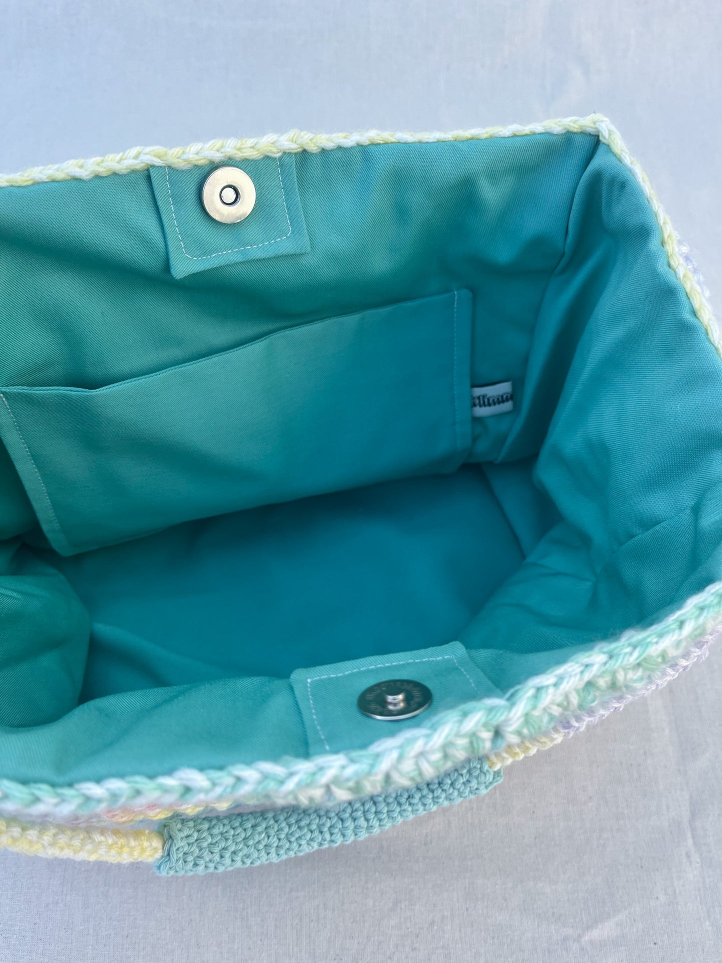 Multicolor Crochet Shoulder Bag / Green