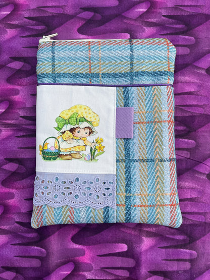 Little Girl Vintage Style Padded Book Covers / Green