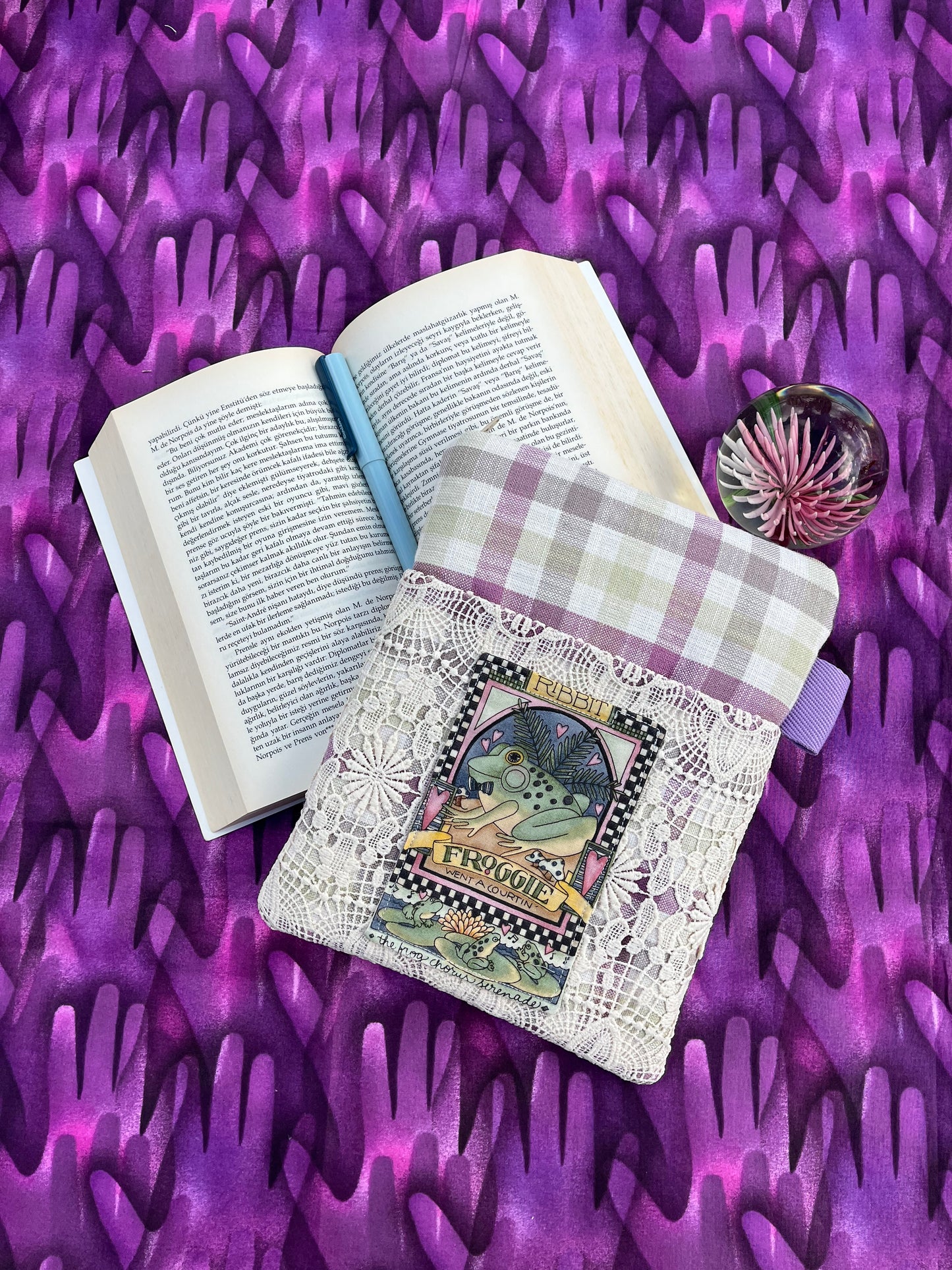Vintage Style Padded Book Covers / Frog