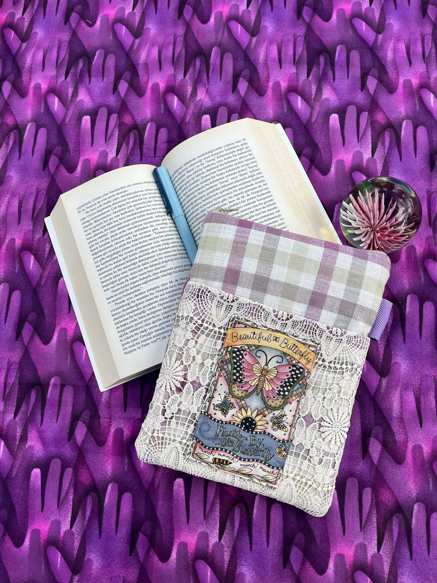 Vintage Style Padded Book Covers / Butterfly