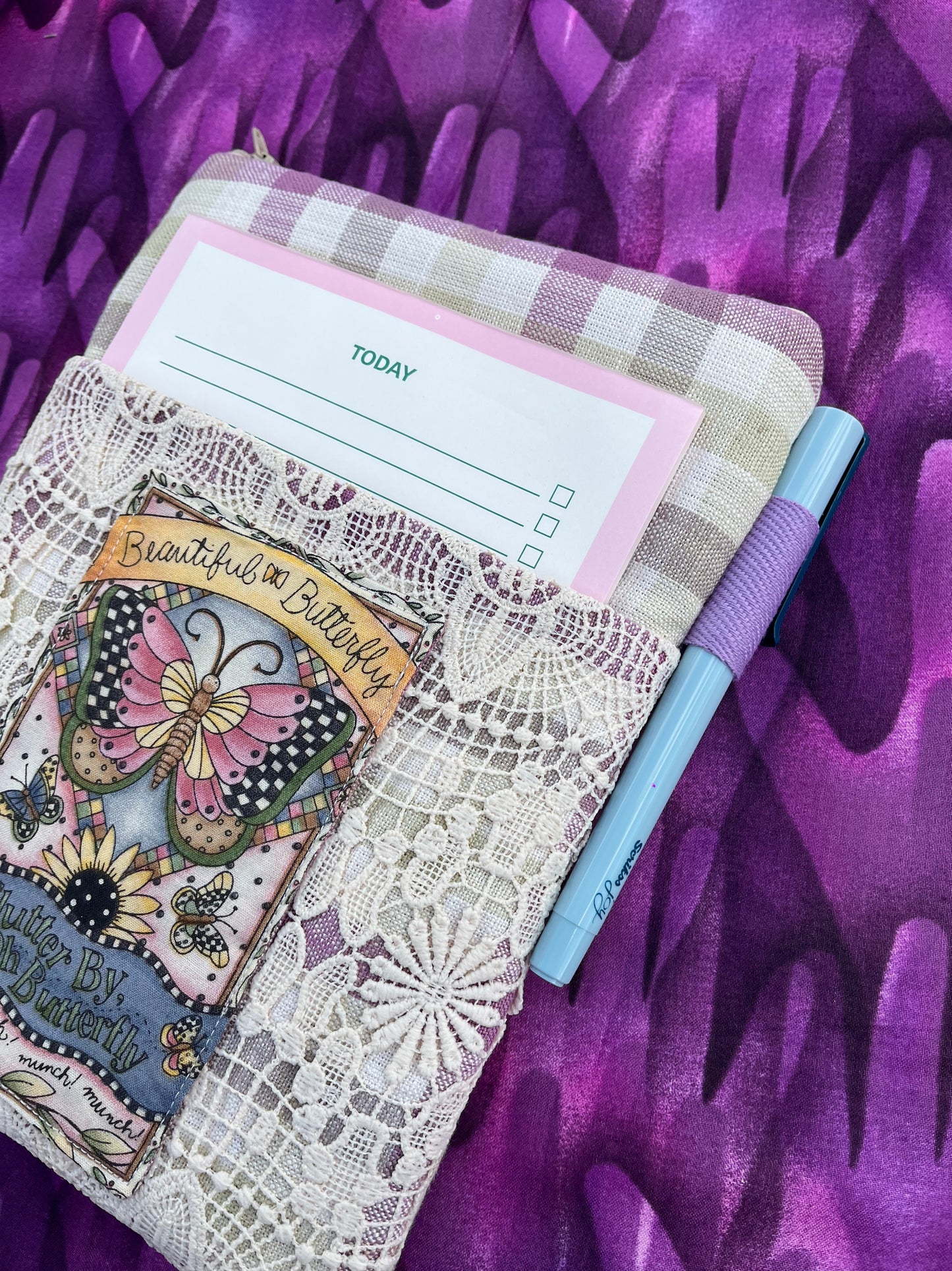 Vintage Style Padded Book Covers / Butterfly