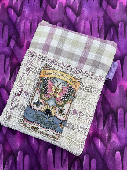 Vintage Style Padded Book Covers / Butterfly