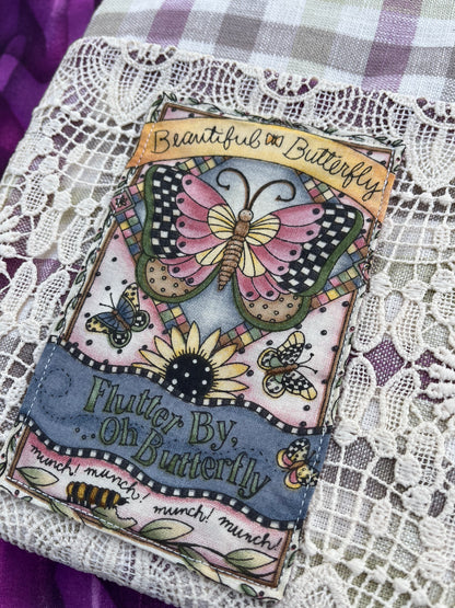 Vintage Style Padded Book Covers / Butterfly