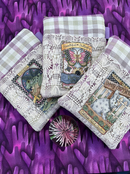 Vintage Style Padded Book Covers / Frog