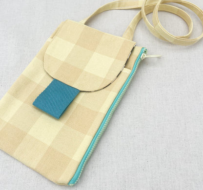 Zipper Phone Bag / Check