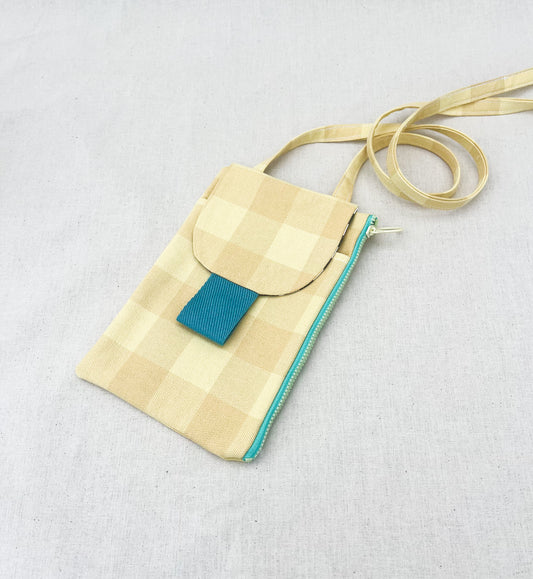 Zipper Phone Bag / Check