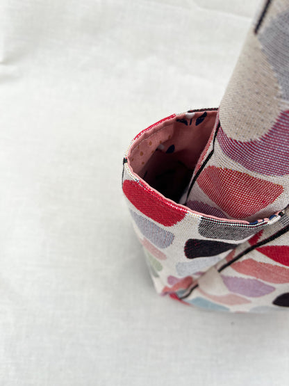 Canvas Side Pocket Tote Bag / Flowers