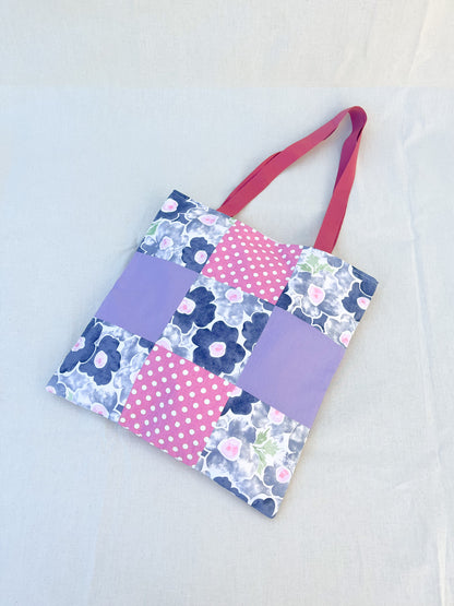 Light Patchwork Tote Bags / Purple