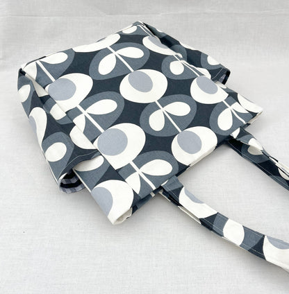 Canvas Side Pocket Tote Bag / Retro
