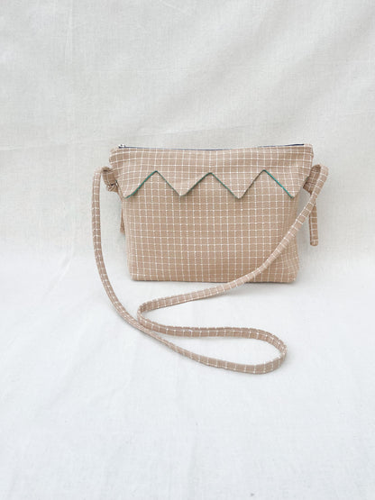 Zigzag Crossbody Bag / Blue