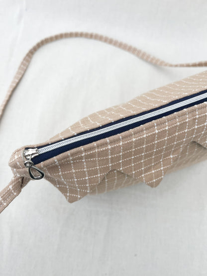 Zigzag Crossbody Bag / Beige